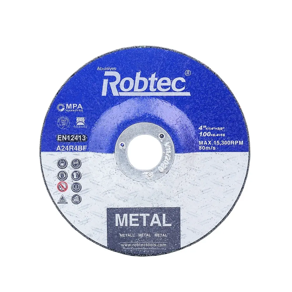 ROBTEC มืออาชีพ4นิ้ว100*6.4*16มม. สีดำขัดเรซิ่นเจียรสำหรับโลหะ