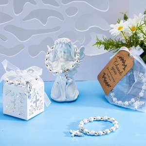 Perle croix acrylique bronzée pour Bracelet Style Vintage croix miroir goutte huile ange chapelet main ornement Etsy bracelets faits <span class=keywords><strong>à</strong></span> la main - Product Image 4