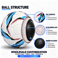 Ballon de football Kata en PVC, taille 5, cousu à la machine, pour la promotion communautaire, les cadeaux promotionnels et les événements.