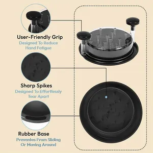 1 ud. Desmenuzador manual de pollo de PP, herramienta para desmenuzar y separar carne, máquina picadora con tapa para pollo y cerdo - Product Image 5