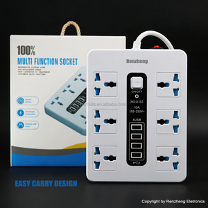 Cable de Extensión con 6 Tomas de Corriente, Regleta con 4 Puertos USB y Protección Contra Sobrecargas de 2500W - Product Image 5