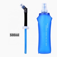 Gourde souple en TPU imperméable Manye pour la course à pied, le marathon, le triathlon, la randonnée, 500 ml, fermeture à boucle