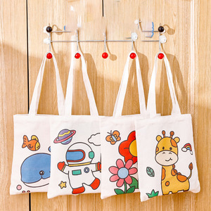 Borsa Shopper in Tela di Cotone Personalizzata con Logo Stampato, Motivo <span class=keywords><strong>a</strong></span> Lettere Semplici, Riutilizzabile, Promozionale, Carina, con Tracolla - Product Image 1