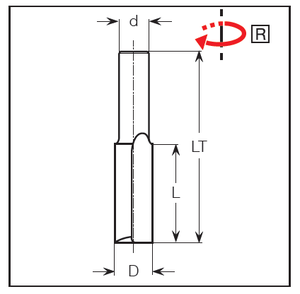 Kim loại thế giới phía dưới giải phóng mặt bằng góc mặt đất Shank 2 răng hwm Router bits trong massiv carbide cho định tuyến - Product Image 3