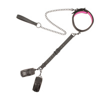 Nouvel ensemble de menottes bondage avec collier et laisse pour la fixation dorsale, kit de retenue pour couples, jouets coquins pour adultes