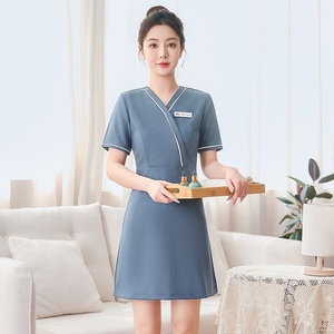 Uniformes de beauté de salon avec logo personnalisé nouveau style de <span class=keywords><strong>tunique</strong></span> pour la coiffure et les ongles pour femmes SAP Diverses industries-Fabricant - Product Image 6