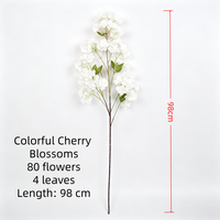 Fournisseur Professionnel de Branches de Cerisier Artificielles Réalistes Multicolores, Fleurs de Cerisier en Soie Personnalisées, Fabrication Artisanale, Thanksgiving, Nouvel An