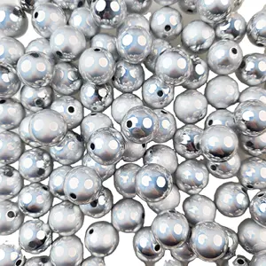 2024 nouveauté reflète la lumière fantaisie diverses couleurs charmantes magnifiques perles acryliques en vrac personnalisées pour la décoration