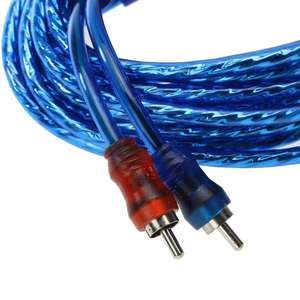 Großhandel Transparentes Blaues 5m Auto-Audiokabel RCA Auto-Umbau-Audiokabel - Product Image 6