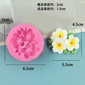 Molde de Silicona para Hornear Chocolate con Forma de Flor de Loto/Gardenia/Iris/Hibisco/Tulipán/Fresa, Moldes Decorativos de Resina para Pasteles - Product Image 5