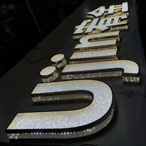 3D pha lê biểu tượng ánh sáng lên <span class=keywords><strong>LED</strong></span> thư ký tùy chỉnh dấu hiệu thư ngoài trời 3D signage Backlit chữ dẫn đăng ký - Product Image 5