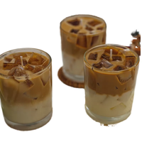Private Label Dessert-Weinglas Kerze Heimdekoration Kaffee Matcha Eiskaffee Latte Form Kerze Kaffee