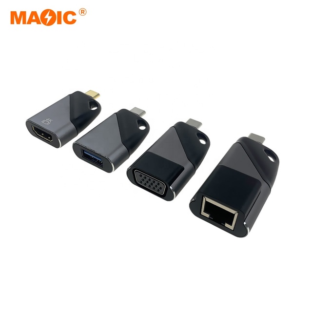 Type C OTG Adapter Usb C Male to VGA USB3.0 Rj45 HDMI 4K 8K DP Mini DP Female Otg Converter Adapter for Computer Accessories