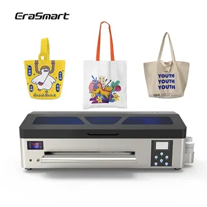 Erasmart Nhà Máy Giá A3 + Máy in phun kỹ thuật số t Áo sơ mi dệt máy in nhiệt Pet phim A3 dtf máy in với xp600 đầu