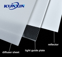 Kunxin Optique Clair Bord Lit Acrylique Panneau Laser Pointillage LGP Feuille 2mm 4mm Led Lumière Guide Plaque