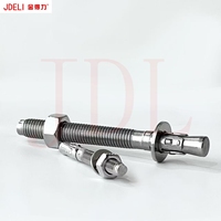 Ancre à coin à tête ronde en acier au carbone JDL avec finition zinguée et écrou, filetage UNC, fabricant Hebei, fixations murales industrielles
