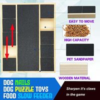 JQ-Planche à gratter pour chien et chat en bambou pour le soin des animaux domestiques