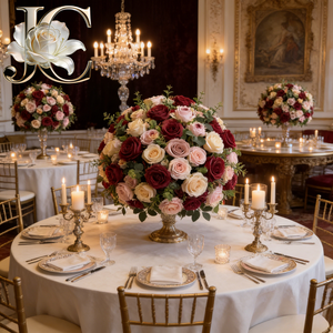 Boule de fleurs artificielle en soie OLERAY, élégante, pour décoration de mariage et événements festifs, vente en gros - Product Image 1