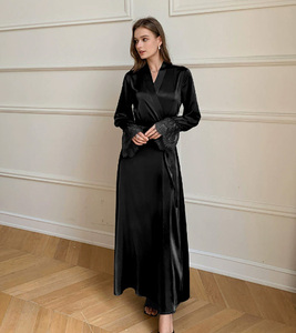 Nouvelle Collection 2026 : Pyjama de Luxe Femme Printemps-Été en Satin avec Dentelle, <span class=keywords><strong>Robe</strong></span> Élégante Française Dos Nu - Product Image 2