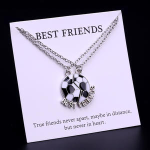 Mejor amigo Wishbone Ángel ala búho elefante llave corazón montaña mariposa libélula amistad fútbol cadena colgante collar - Product Image 3