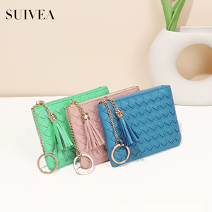 Nouvelle Mode Mini Petit Portefeuille Femme Fermeture Éclair Porte-Monnaie Tissage Coréen Belle Léger Compact Gland Carte Sac Porte-Monnaie - Product Image 2