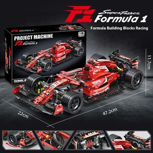 Modèle réduit de voiture de sport <span class=keywords><strong>Puzzle</strong></span> Blocs de construction Formula Racing Ensemble cadeau d'ornements et de jouets en plastique - Product Image 2