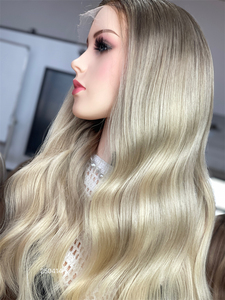 2025 diseño más Popular Peluca de cabello humano crudo Natural sin cola longitud larga HD peluca con malla frontal media mano atada - Product Image 3