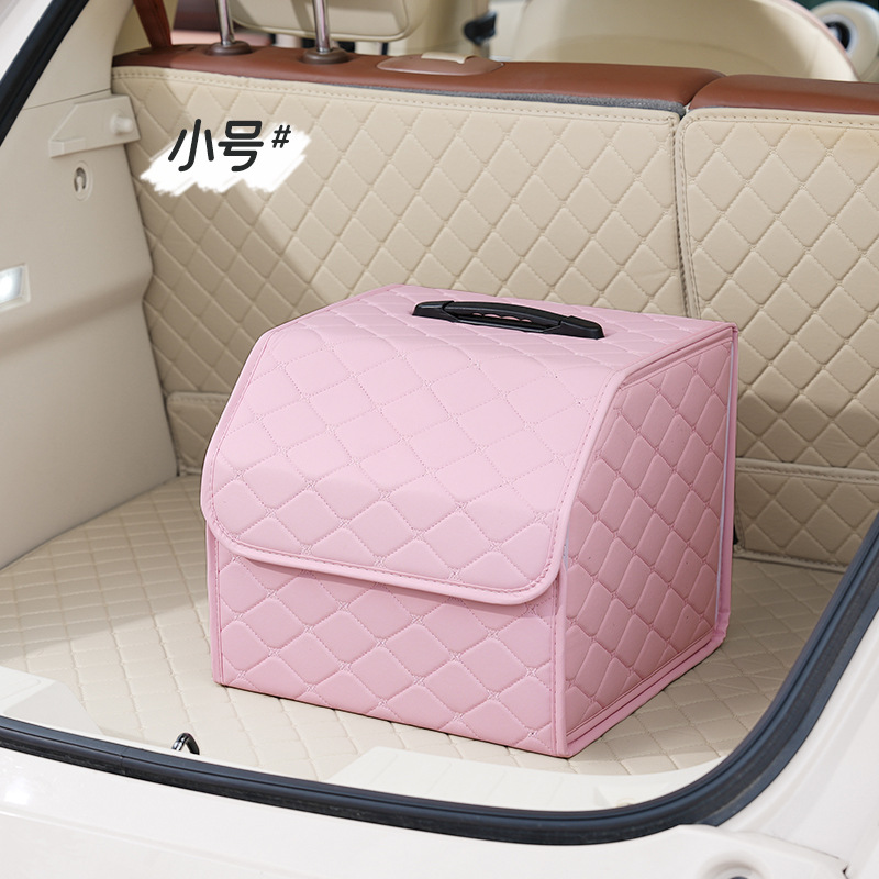 Petite boîte de rangement pliante, rose uni.