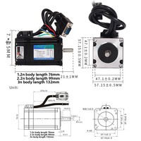 Kit Motor Stepper Loop Tertutup Layar Digital NEMA 23 57mm 1.2Nm 2.2Nm 3Nm HBS57HD Driver Servo Hibrida Kecepatan Tinggi untuk Router CNC