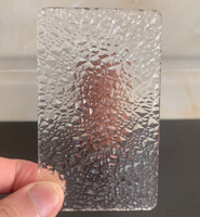 Plaque acrylique avec des formes de rayures ondulées transparentes, texture murale, panneaux acryliques décoratifs en relief pour découpe personnalisée