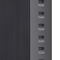 Chargeur rapide USB-C PD GaN 8 ports, sortie totale 300W, max 100W, hub de bureau, boîtier mat, protocole LED PPS, appareil universel