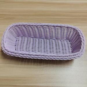 Panier de rangement tissé Bobai, rectangulaire, violet, écologique, organisateur de bureau, boîte de rangement de cuisine, type sur pied 2017RD0825 - Product Image 1