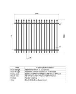 Panneau de clôture moderne résistant à la rouille pour balcon et jardin extérieur, à poteaux pointus - Product Image 6