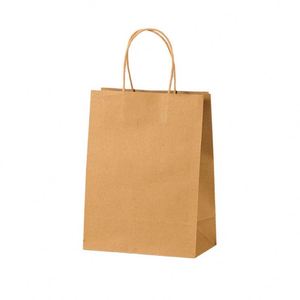 Bolsas de Papel Kraft Marrón al por Mayor, Se Acepta Impresión Personalizada, Bolsas de Compras con Asas Retorcidas, Bolsas de Papel Blancas para Ropa - Product Image 5