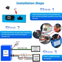 Boîtier décodeur de fibre optique, amplificateur, adaptateur pour BMW/Mercedes Benz/ML/GL/CLK/S/W221 Audi Porsche AUX Car Audio, garantie 1 an OLIVER