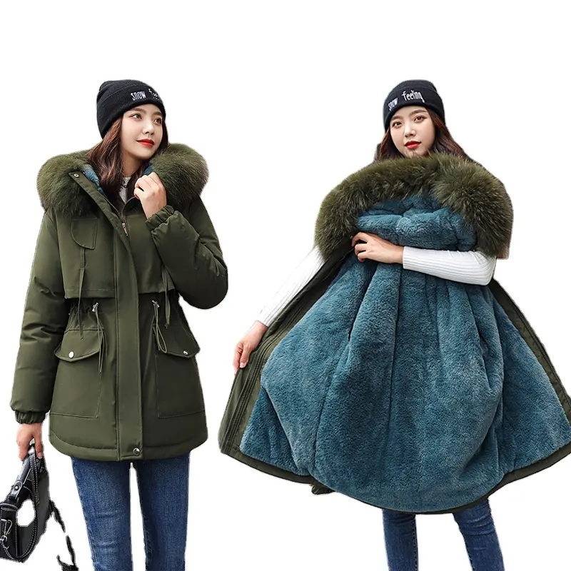 Winter Jacket Women Thick Warm Parka Hooded Cotton Coat Long Paragraph Plus Size 3xl Slim Jacket Women