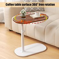 Table d'appoint en forme de C, hauteur réglable 60 °   Table basse moderne pivotante, petite table d'appoint sous le canapé pour le salon