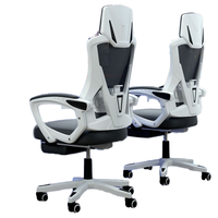Chaise de bureau moderne et confortable en gros avec roulettes pivotantes, fonctionnalités ergonomiques en maille pour la maison ou les salles d'attente des visiteurs
