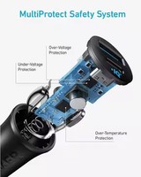 Chargeur de voiture USB C Anker 30W avec 2 ports, chargeur de voiture type C USB A, adaptateur de voiture avec Power IQ 3.0 pour iPhone Series