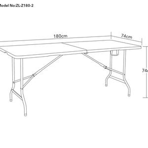 Outdoor Draagbare Opvouwbare Camping Picknick 6ft Opvouwbare Opvouwbare Eetzaal Camping Klaptafel En <span class=keywords><strong>Stoel</strong></span> Set - Product Image 6