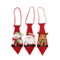 Weihnachtsdekorationen, Weihnachtsmann, Schneemann, Elch-Anhänger, kreative Krawattenornamente, festliches Geschenk für Erwachsene, Kinder, Zuhause, Party, Hängedekoration