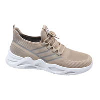 Chaussures de course décontractées pour hommes en gros, personnalisées, en maille respirante, à lacets, en PU souple, confortables, en EVA, tendance mode