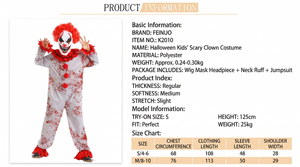 Disfraz de Payaso Terrorífico de Halloween con Máscara de Terror y Machete para Niños, Accesorio Decorativo de Poliéster para TV y Cine - Product Image 6