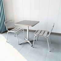 Hochwertiges Edelstahl-Hohl aluminium rohr Indoor Outdoor Universal Tischs tuhlset