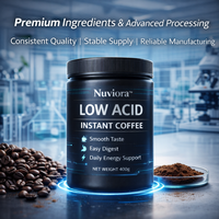 Café protéiné à marque privée pour homme, café aux champignons, café instantané en poudre, prêt pour FBA, directement de l'usine