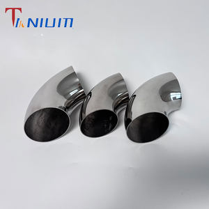 38-76mm <span class=keywords><strong>Coude</strong></span> en acier inoxydable Tuyau d'échappement incurvé à 90 degrés Manchons soudés polis Raccord pour voitures - Product Image 1