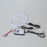 Accessoires Anneaux hexagonaux en coton 70mm 80mm 86mm 90mm 106mm Multicolores App RGB Anneaux LED hexagonaux à changement de couleur Anneaux halo hexagonaux