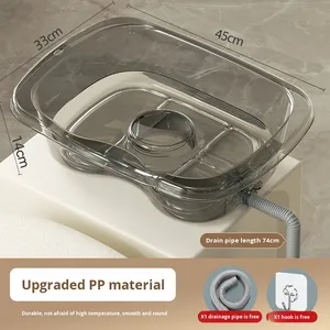Lit d'infirmière avec support cervical pour personnes âgées et femmes enceintes, bac à shampoing plat pour usage domestique et patients - Product Image 5