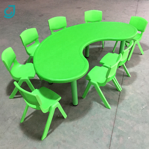 Mesa y Silla de Plástico con Diseño de Luna en Varios Colores para Jardín de Infancia, Estudio Infantil, Estación de Escritura para Bebés, Mobiliario Escolar - Product Image 5