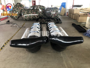 HUAYUE Divertissement en plein air <span class=keywords><strong>Ventre</strong></span> pour adultes Sports <span class=keywords><strong>de</strong></span> mer Jeu gonflable Banane Double <span class=keywords><strong>baleine</strong></span> d'eau Requin Banane Bateau à vendre - Product Image 5